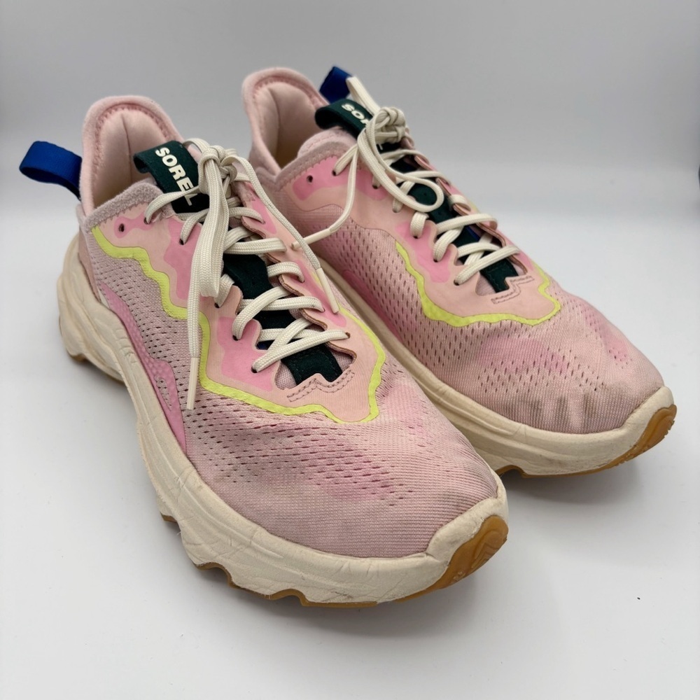 Sorel Kinetic Breakthru Day Lace Sneaker Sz 8.5 Vintage Pink Bleached Ceramic